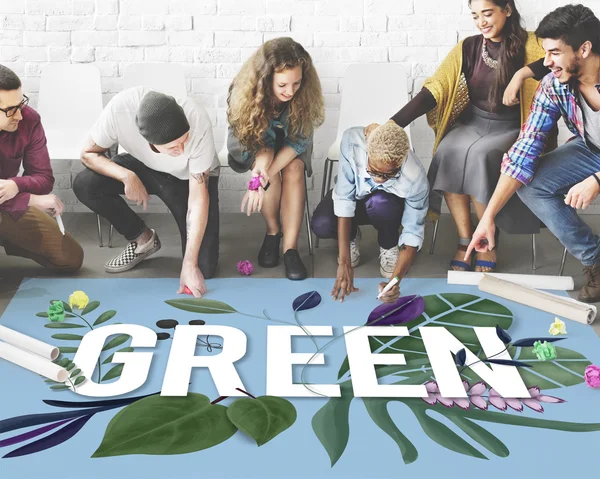 Diversity people and green — Stock Photo, Image