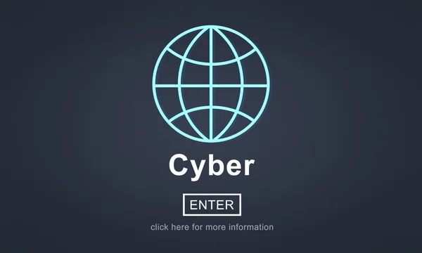 Szablon z cyber koncepcja — Zdjęcie stockowe