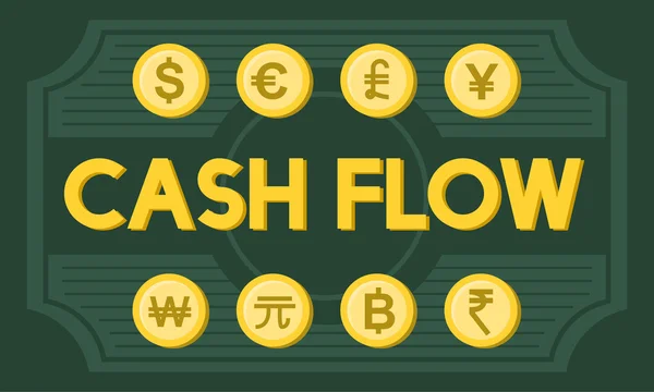 Modèle avec concept de cash flow — Photo