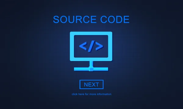 Template with source code concept — Stock Photo, Image