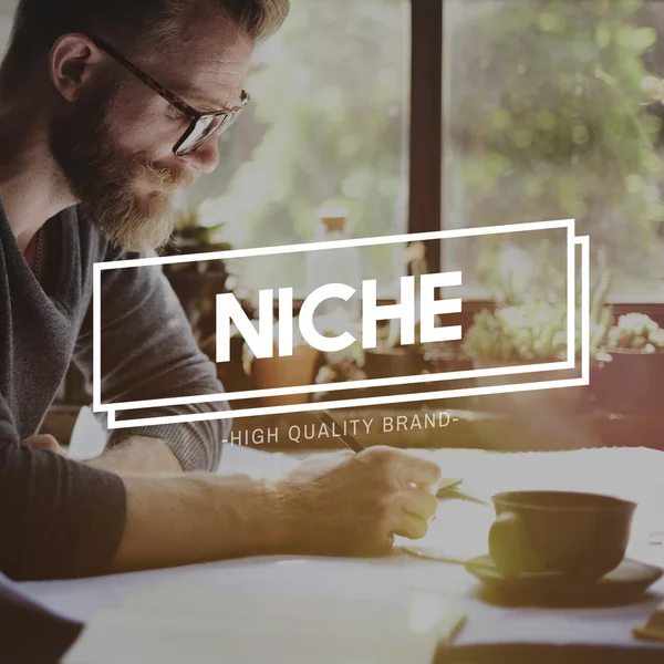 Businessman working and niche — Stock Photo, Image