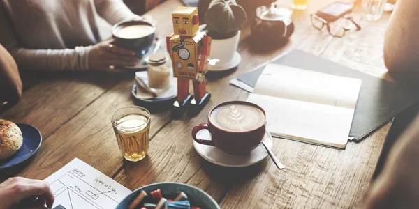 Reunión de Amigos de la Diversidad en Coffee Shop Concept —  Fotos de Stock