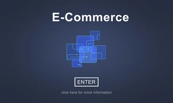 E-Commerce, Marketing Online Concept — Foto Stock