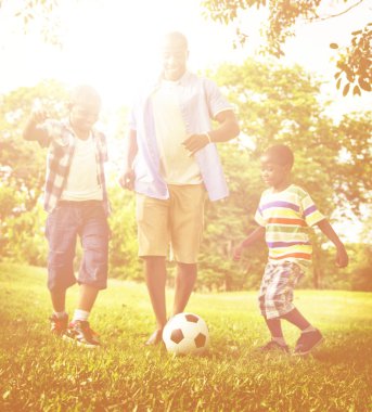 Futbol çocuk ile baba