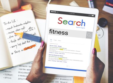 dizüstü ekran üzerinde fitness ile