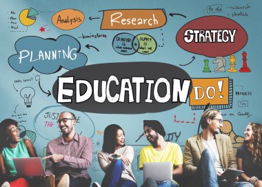 eğitim ile duvar çeşitlilik arkadaşları