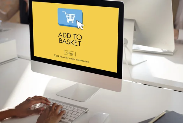 Basket Buying Cart — Stockfoto