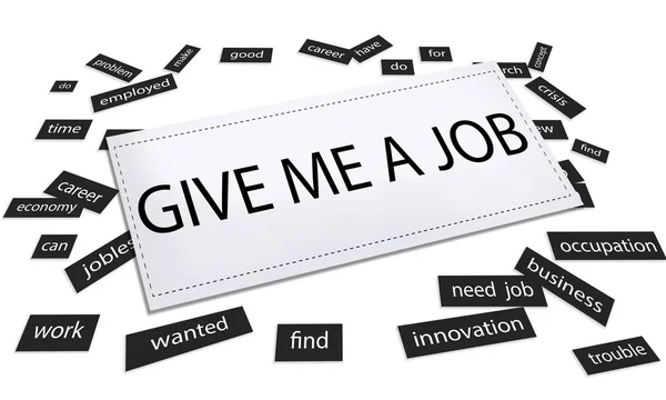 Template with give job concept — Stock Photo, Image