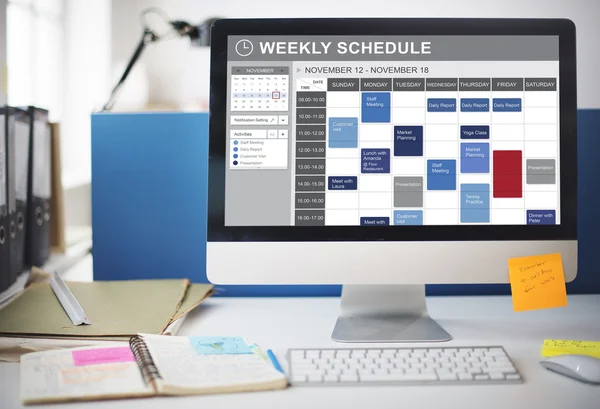 Weekly Schedule Concept — Stock Photo, Image