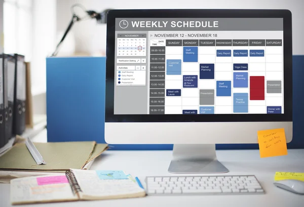 Conceito de Programação Semanal — Fotografia de Stock