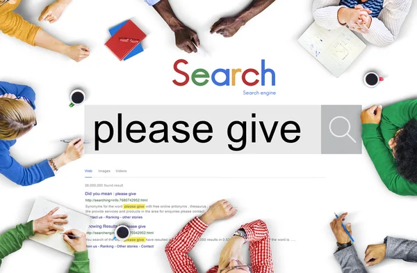 Please Give Donate Charity Concept — Stock Photo, Image