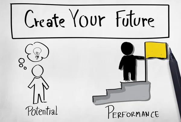 Modello con creare il vostro concetto futuro — Foto Stock