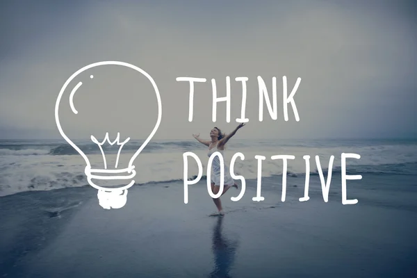 Pensa testo positivo — Foto Stock