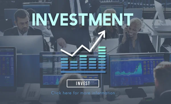 Företag som arbetar och investeringar — Stockfoto
