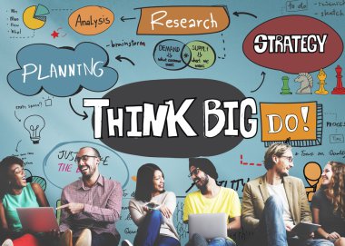 çeşitlilik arkadaşları ile duvar büyük düşün