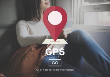 kadın tren ve Gps kavramı