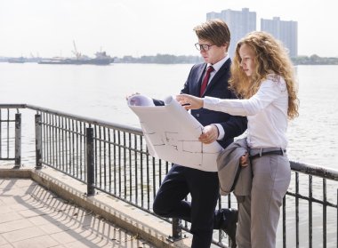 Geliştiriciler Yapı İnşaat kavramı planlama Çift