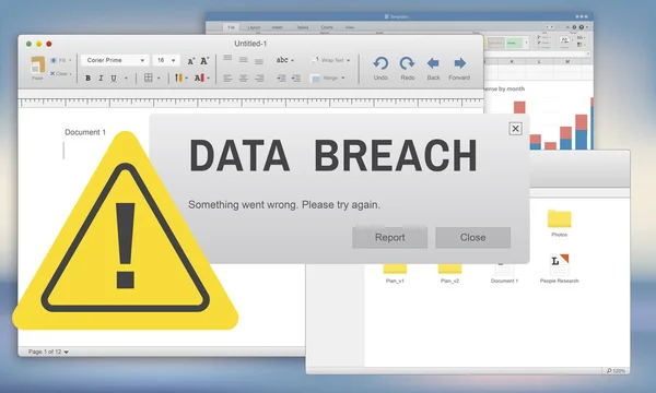 Plantilla con concepto de violación de datos —  Fotos de Stock