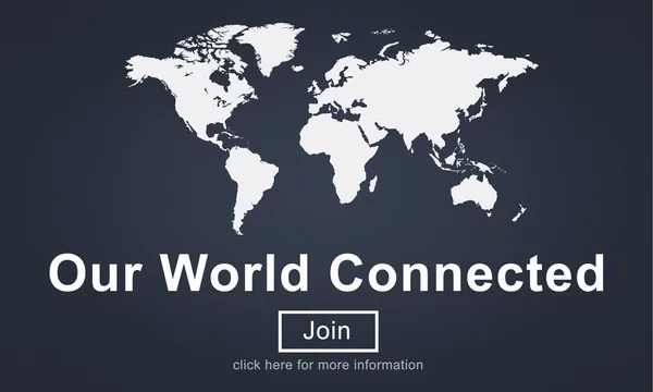 Template with our world connected concept — Stock Photo, Image