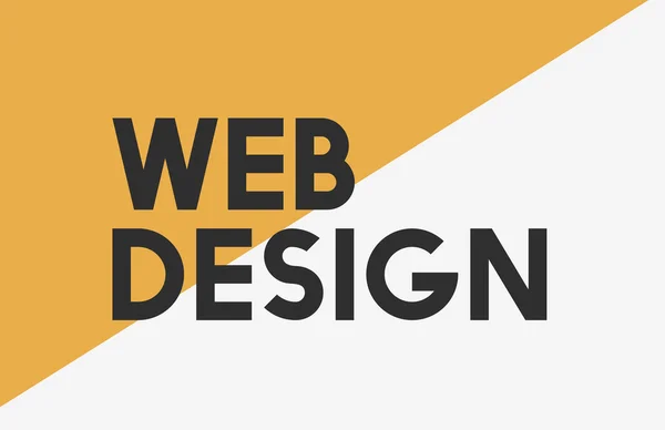 Banderoll med texten webbdesign — Stockfoto