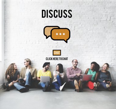 çeşitlilik arkadaşları duvar ile tartış