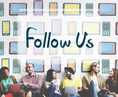 duvar ile çeşitlilik arkadaşları bizi izleyin