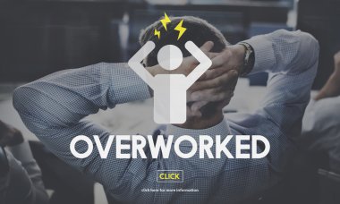 İşadamı rahatlatır ve Overworked