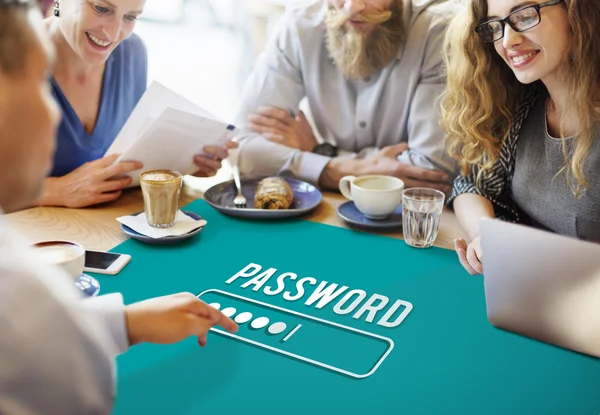 Persone che discutono di Password — Foto Stock