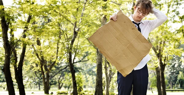 Empresario con vacío en blanco — Foto de Stock