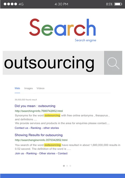 Outsourcing, Contract Supplier Concept — Stock Photo, Image