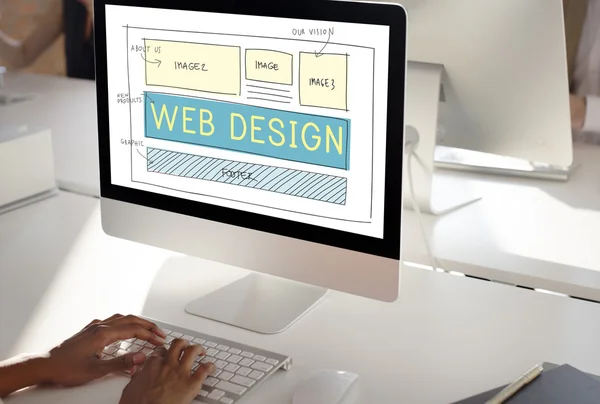 웹 디자인 개념 — 스톡 사진