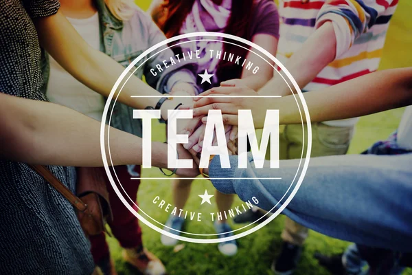 Teambuilding samenwerking Concept — Stockfoto