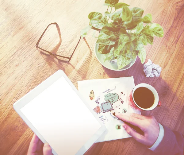 Person browsing digital tablet — Stock Photo, Image