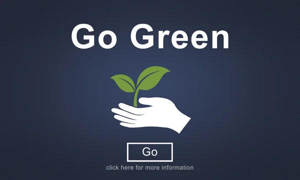 Vorlage mit Go Green Konzept — Stockfoto