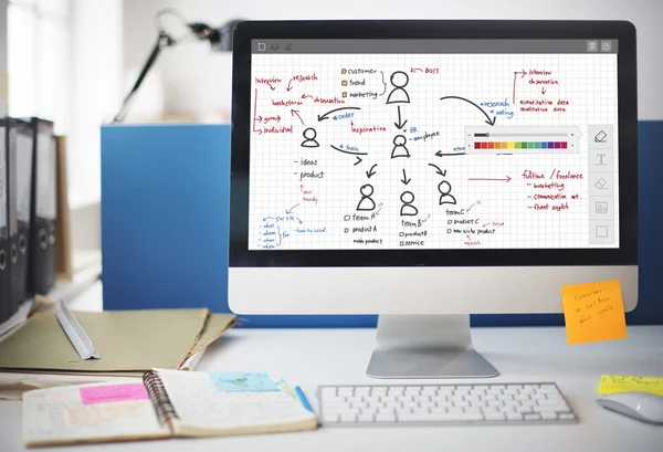 Organisationshantering diagram — Stockfoto