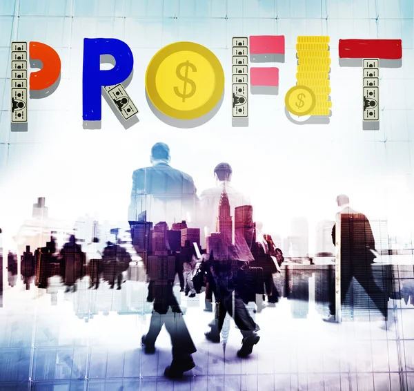 Business People with Profit Concept — Stock Photo, Image