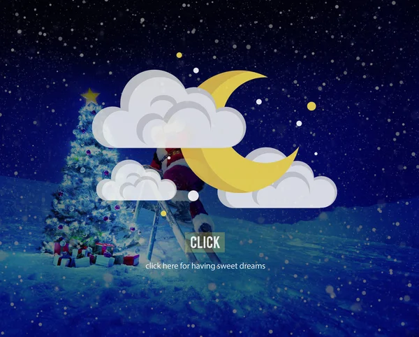 Weihnachtsmann im Winterwunderland — Stockfoto