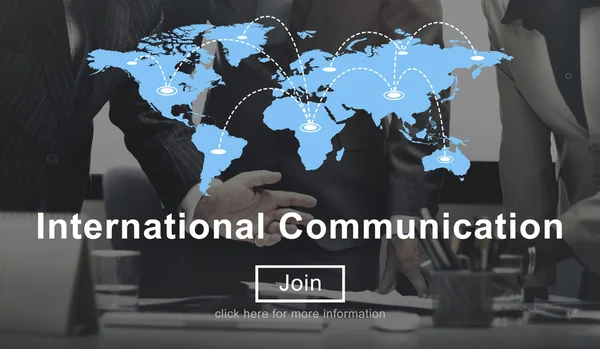 Ludzie biznesu i komunikacji międzynarodowej — Zdjęcie stockowe