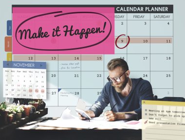 çalışma işadamı ve gerçekleştir