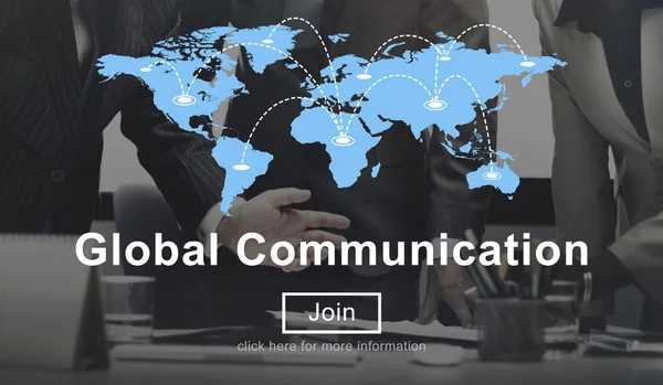 Business people and global communication — Stock Photo, Image