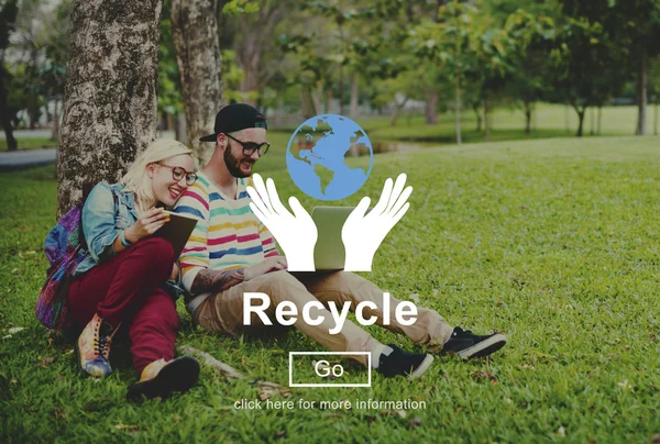 Recycle hergebruiken ecologisch Concept — Stockfoto