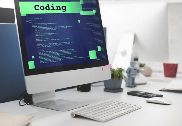 Codering analyse Computer — Stockfoto