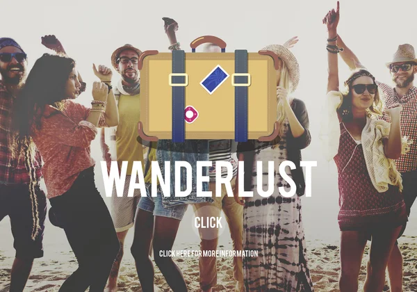 Przyjaciele wiszące na party i wanderlust — Zdjęcie stockowe