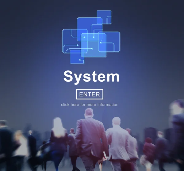 Persone d'affari con concetto di sistema — Foto Stock