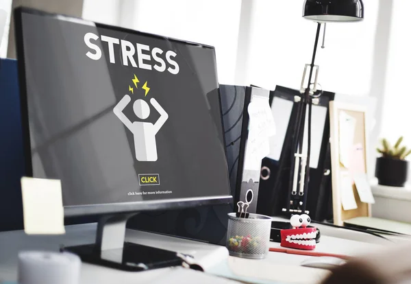 Stress huvudvärk panik koncept — Stockfoto