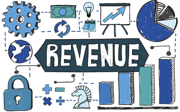 Template with revenue concept — Stock Photo, Image