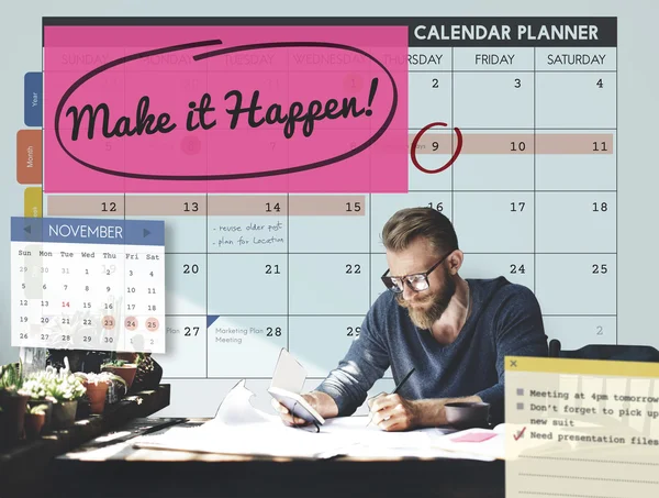 çalışma işadamı ve gerçekleştir