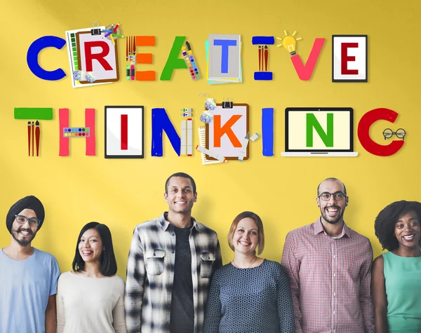 Mångfald människor med kreativt tänkande — Stockfoto