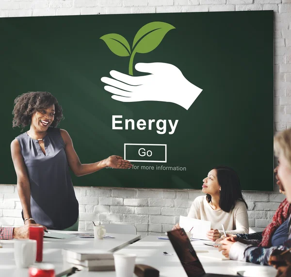 Affärsmöte med energi — Stockfoto