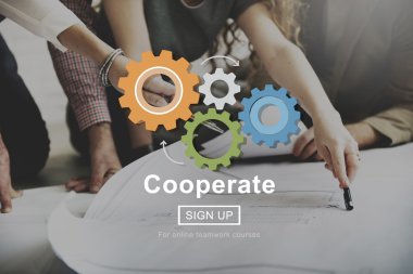 Poster ve işbirliği çalışma tasarımcılar